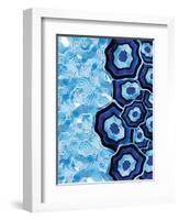 Other Half Of Blue White Agates-Jace Grey-Framed Art Print