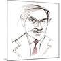 Othmar Schoeck, Swiss composer and conductor, caricature-Neale Osborne-Mounted Giclee Print