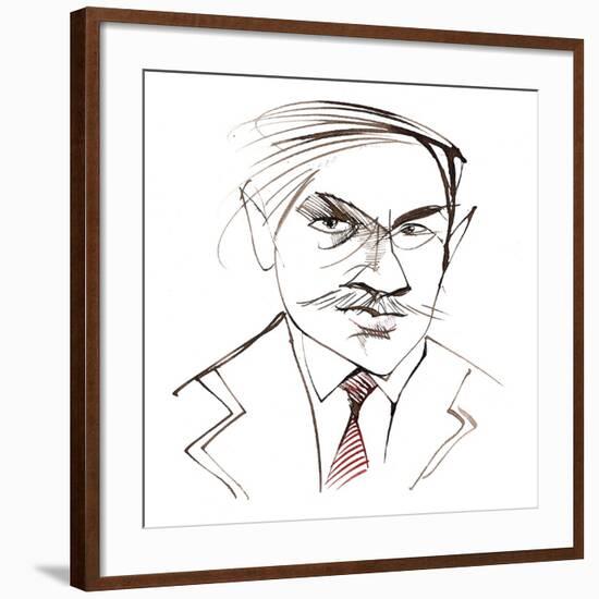 Othmar Schoeck, Swiss composer and conductor, caricature-Neale Osborne-Framed Giclee Print