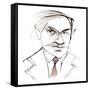 Othmar Schoeck, Swiss composer and conductor, caricature-Neale Osborne-Framed Stretched Canvas
