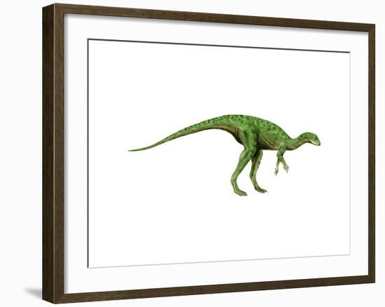 Othnielosaurus Dinosaur-null-Framed Art Print