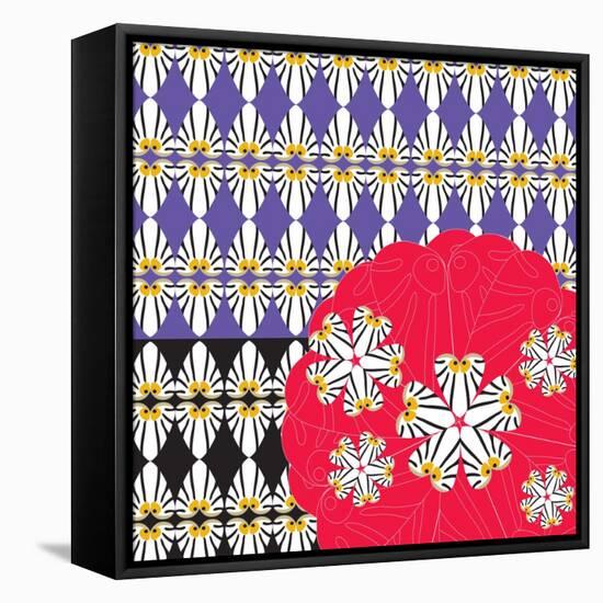 Otis Faces & Flowers-Belen Mena-Framed Stretched Canvas