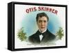 Otis Skinner Brand Cigar Box Label-Lantern Press-Framed Stretched Canvas