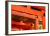 Otorii Partial Close-Up of Otorii in Fushimi Inari Taisha Shrine in Kyoto, Japan.-elwynn-Framed Photographic Print