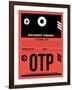 OTP Bucharest Luggage Tag I-NaxArt-Framed Art Print