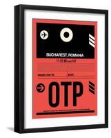OTP Bucharest Luggage Tag I-NaxArt-Framed Art Print