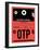 OTP Bucharest Luggage Tag I-NaxArt-Framed Art Print