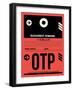 OTP Bucharest Luggage Tag I-NaxArt-Framed Art Print