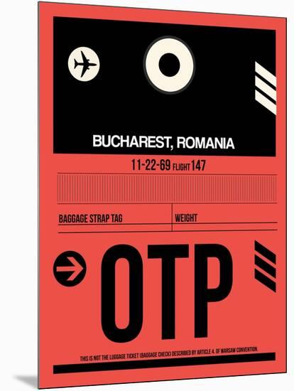 OTP Bucharest Luggage Tag I-NaxArt-Mounted Art Print