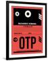 OTP Bucharest Luggage Tag I-NaxArt-Framed Art Print