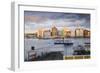 Otrobanda Ferry Terminal and Dutch Colonial Buildings on Handelskade Along Punda's Waterfront-Jane Sweeney-Framed Photographic Print