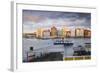 Otrobanda Ferry Terminal and Dutch Colonial Buildings on Handelskade Along Punda's Waterfront-Jane Sweeney-Framed Photographic Print