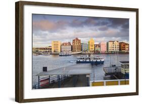 Otrobanda Ferry Terminal and Dutch Colonial Buildings on Handelskade Along Punda's Waterfront-Jane Sweeney-Framed Photographic Print