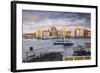 Otrobanda Ferry Terminal and Dutch Colonial Buildings on Handelskade Along Punda's Waterfront-Jane Sweeney-Framed Photographic Print