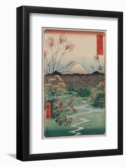 Otsuki Plain in Kai Province, from the series Thirty-six Views of Mount Fuji, 1858-Ando Hiroshige-Framed Giclee Print
