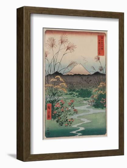 Otsuki Plain in Kai Province, from the series Thirty-six Views of Mount Fuji, 1858-Ando Hiroshige-Framed Giclee Print