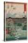 Otsuki Plain in Kai Province, from the series Thirty-six Views of Mount Fuji, 1858-Ando Hiroshige-Stretched Canvas