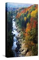 Ottauquechee River, Quechee Gorge, Quechee National Park, Vermont Usa-Fraser Hall-Stretched Canvas