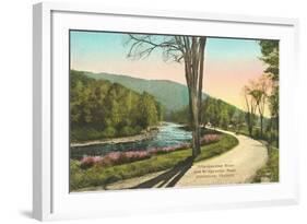 Ottauquechee River, Woodstock, Vermont-null-Framed Art Print