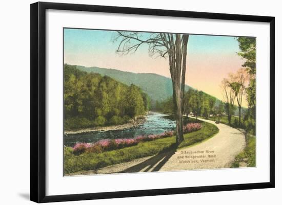 Ottauquechee River, Woodstock, Vermont-null-Framed Art Print