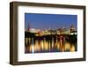 Ottawa at Night over River with Historical Architecture.-Songquan Deng-Framed Photographic Print