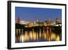 Ottawa at Night over River with Historical Architecture.-Songquan Deng-Framed Photographic Print