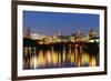 Ottawa at Night over River with Historical Architecture.-Songquan Deng-Framed Photographic Print