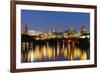 Ottawa at Night over River with Historical Architecture.-Songquan Deng-Framed Photographic Print