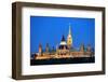 Ottawa at Night over River with Historical Architecture.-Songquan Deng-Framed Photographic Print