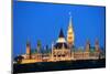 Ottawa at Night over River with Historical Architecture.-Songquan Deng-Mounted Photographic Print