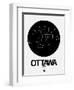 Ottawa Black Subway Map-NaxArt-Framed Art Print