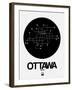 Ottawa Black Subway Map-NaxArt-Framed Art Print