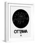 Ottawa Black Subway Map-NaxArt-Framed Art Print