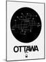 Ottawa Black Subway Map-NaxArt-Mounted Art Print