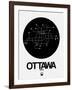 Ottawa Black Subway Map-NaxArt-Framed Art Print