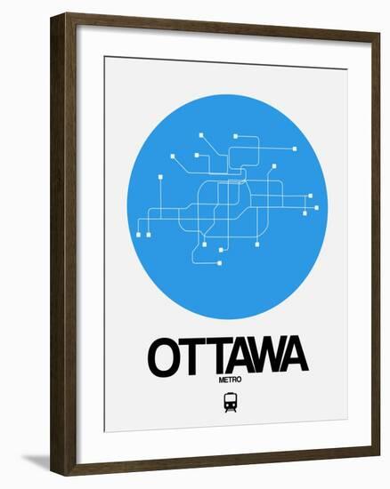 Ottawa Blue Subway Map-NaxArt-Framed Art Print