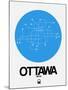 Ottawa Blue Subway Map-NaxArt-Mounted Art Print