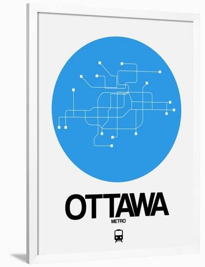 Ottawa Blue Subway Map-NaxArt-Framed Art Print