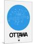 Ottawa Blue Subway Map-NaxArt-Mounted Art Print