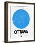 Ottawa Blue Subway Map-NaxArt-Framed Art Print