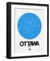 Ottawa Blue Subway Map-NaxArt-Framed Art Print