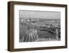 Ottawa Cityscape in the Day over River with Historical Architecture Black and White.-Songquan Deng-Framed Photographic Print