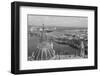 Ottawa Cityscape in the Day over River with Historical Architecture Black and White.-Songquan Deng-Framed Photographic Print
