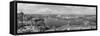 Ottawa Cityscape Panorama in the Day over River with Historical Architecture Black and White.-Songquan Deng-Framed Stretched Canvas