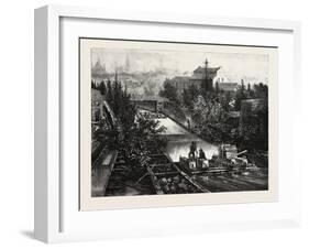 Ottawa, Crib of Timber Running the Slide, Canada, Nineteenth Century-null-Framed Giclee Print