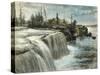 Ottawa Falls Canada 1873-null-Stretched Canvas