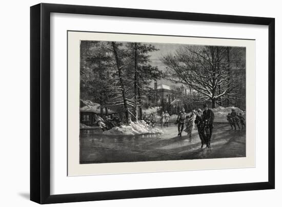 Ottawa, Government House, from Skating Pond, Canada, Nineteenth Century-null-Framed Giclee Print