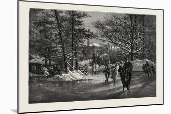 Ottawa, Government House, from Skating Pond, Canada, Nineteenth Century-null-Mounted Giclee Print