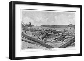 Ottawa Native Americans Under Pontiac Besiege Fort Detroit But Later They Make Peace-Frederic Sackrider Remington-Framed Art Print