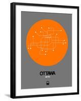 Ottawa Orange Subway Map-NaxArt-Framed Art Print